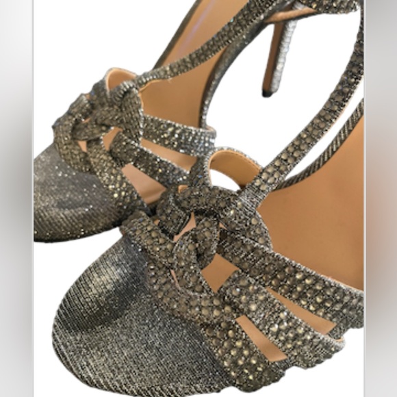 "Sparkling Silver Rhinestone Stiletto Heels by I.N.C: Elegance in Every Step" - Picture 2 of 5